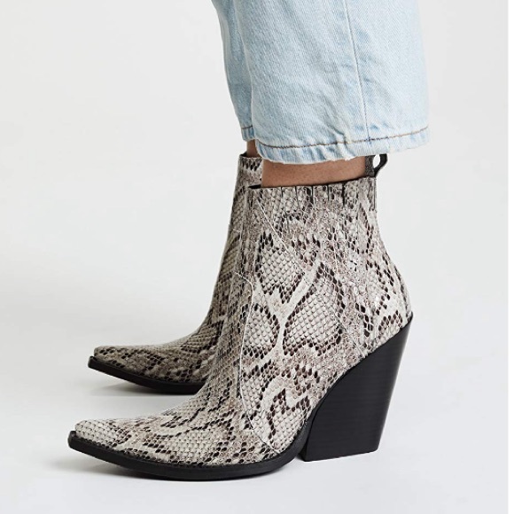 Jeffrey Campbell Snakeskin Booties - Picture 3 of 3